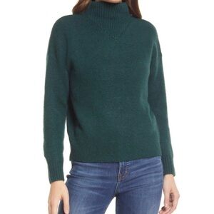 Madewell Dillon Mockneck Sweater Wool Alpaca Blend Dark Green Women’s XS